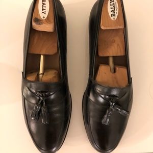 Bally Mens Leather Loafers with Tassel